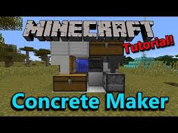 Making concrete powder to start we need concrete. Tutorial Minecraft Compact Concrete Maker 1 12 Ready Youtube Minecraft Projects Minecraft Tutorial Minecraft
