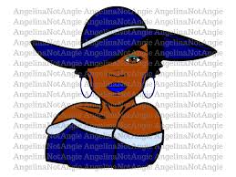 African American Woman Robyn Svg In Zeta Phi Beta Colors Short Afro Unique Items Products Afro Art Vinyl Designs