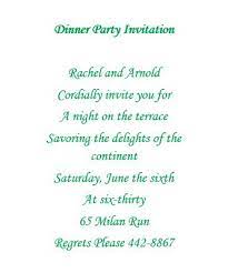 At seven o'clock in the evening. Dinner Party How To Write An Invitation To A Dinner Party