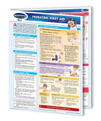 pediatric first aid chart 4 page laminated medical quick reference guide