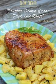 Bourbon Brown Sugar Pork Loin Roast Slow Cooker Recipe Recipe Slow Cooker Pork Slow Cooker Roast Pork Tenderloin Recipes