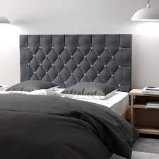 La housse de tête de lit. Tete De Lit 140 Diamanda Tissu Bois 140x118x8 Housse De Reve