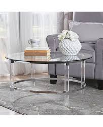 Noble House Elowen Coffee Table Reviews Furniture Macy S Coffee Table Round Coffee Table Modern Round Glass Coffee Table