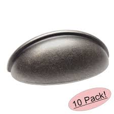 Cosmas 783wn Weathered Nickel Cabinet Hardware Bin Cup Drawer Cup Pull 3 Hole Centers 10 Pack Walmart Com Walmart Com