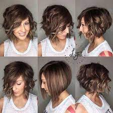 Short wavy inverted bob with bangs. Cute Short Bob Haircuts For 2018 Thick Hair Styles Hair Styles Wavy Bob Hairstyles