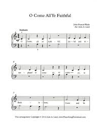 Finding printable christmas music is a piece of cake. O Come All Ye Faithful Free Easy Christmas Piano Sheet Music With Lyrics