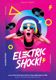 An electric shock occurs when a person comes into contact with an electrical energy source. Electric Shock Dj Flyer Poster Template Flyer Electric Shock