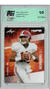 He was the third quarterback drafted as joe burrow (lsu) and tua tagovailoa (alabama) went before the gunslinger from oregon. Tua Tagovailoa 2020 Leaf Hype 29a Only 5000 Made Rookie Card Pgi 10 Walmart Com Walmart Com