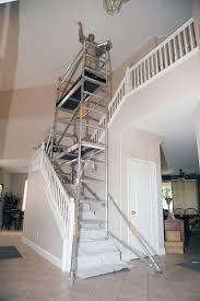 The home mender, dustin luby, shows us how to paint those hard to reach places at the top of a stairwell. Stairwell Aluminum Scaffold Upright Scaffold Usa Llc