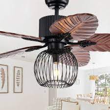Add to compare compare now. Aguano 48 Inch Lighted Ceiling Fan Broad Leaf Blades Includes Remote Overstock 25994372