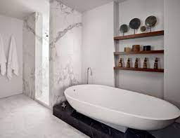 Marble stone is making a style revival in our bathrooms. Marble Floor Luxury Bathrooms