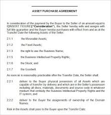 Asset Purchase Agreement Sample Purchase Agreement Agreement Asset