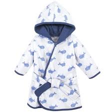 Product title womens plush baby blue bathrobe house coat bath robe average rating: Hudson Baby Infant Boy Cotton Rich Bathrobe Blue Whale 0 9 Months Target
