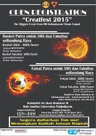 We did not find results for: Peraturan Dan Persyaratan Futsal Creatfest 2015 Fikom Unpad Creatfest 2015
