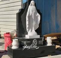 Catholic Virgin Mary Statues Headstone