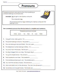 Students then pick a pronoun from the box to replace the 5 groups of words. Pronoun Worksheets