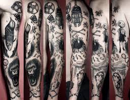The Black Magic Of Black Ink Tattoo Black Sleeve Tattoo Tattoo Arm Designs Tattoos