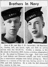 Gordon David Cartwright, Able Seaman, RCNVR