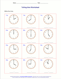 The first is labeled download which will prompt you to download the pdf version of this kindergarten worksheet. Telling Time Worksheets For 1st Grade