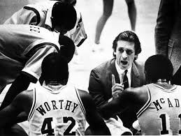 pat riley talks to james worthy bob mcadoo unc tarheels pat riley james worthy showtime lakers