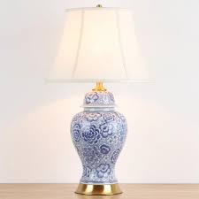 $47.75 1d 14h +$51.25 shipping. 70cm Jingdezhen Chinese Blue And White Ceramic Table Lamp For Foyer Bed Room Study Decor Modern Porcelain Fabric Desk Light 1924 Table Lamps Aliexpress