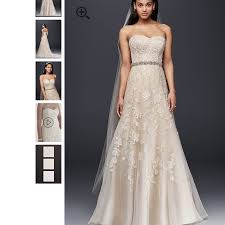 Babygirls beach wedding dress plus size for woman long wedding dresses lace chiffion for bride 2020 pearls bride gowns. David S Bridal Dresses Sweetheart Aline Tulle And Lace Wedding Dress Poshmark