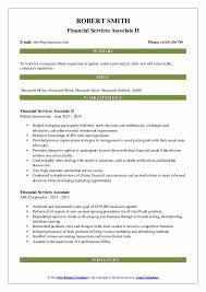 Check out all listings for finance jobs! Financial Services Associate Resume Samples Qwikresume