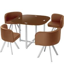 Nouveau prix encore moins cher. Table Scandinave Et Chaises Vintage 90 Marron Pas Cher Scandinave Deco