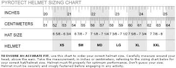 Pyrotect Helmet Sizing