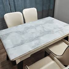 Mermer Desenli Cam Masa