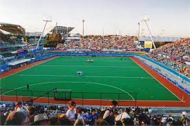 The international hockey federation (fih, fédération internationale de hockey) was founded in paris that year as a response to field hockey's omission. Datei Sydney Olympic Park Hockey Centre Jpg Wikipedia