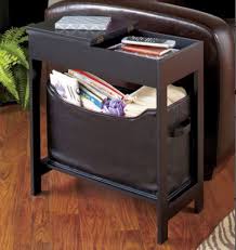 Narrow Side Table Top Storage End Table Lower Bin Entry Hall Living Room Bedroom Unbranded Living Room Storage Sofa Storage Small End Tables