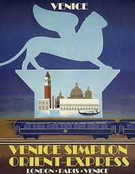 Venice Simplon Orient Express Railway Train Vintage Travel Poster Poster By Amoromniavincit Vintage Travel Posters Train Posters Vintage Train