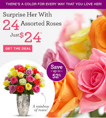 Check spelling or type a new query. 1 800 Flowers Just 24 For 24 Colorful Roses Milled