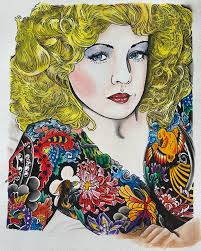 Susan James- tattooed by Ed Hardy and many others.