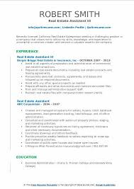Finding the inspiration to write an awesome resume can be tough. Real Estate Assistant Resume Samples Qwikresume