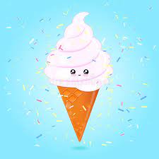 Coloriage et illustration de glaces kawaii. Cornet De Creme Glacee Kawaii Illustration De Vecteur Illustration Du Symbole Sourire 71774378