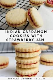 A blog devoted to my baking, cooking and foodie adventures. Cardamom Cookies With Strawberry Jam Filling Kitchen Thrills