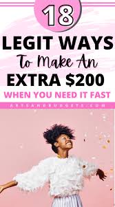 Maybe you would like to learn more about one of these? How To Make 200 Dollars Fast In One Day 18 Legit Ways Arts And Budgets