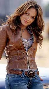 Super Hot Cowgirl Outfit Distressed Leather Jacket Women Fashion