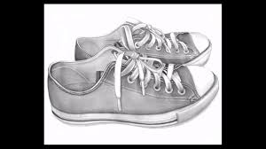 Realistic 3d Shoes Drawing With Pencil Shoes Drawing Pencil Shoes Converse Shoe