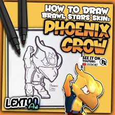How To Draw Phoenix Crow Crow Skin Brawl Stars Lexton Art How To Draw Phoenix Crow Crow Skin From The Videogame Brawl Stars Lear Crow Draw Brawl