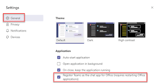 Although windows 10 has its own dark mode settings, some programs like microsoft word have their own dark mode switch. Microsoft Teams Client Automatically Sets Itself As The Default Chat And Calling App In Office