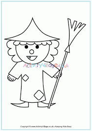 The downloadable activity sheets include coloring pages, pokémon catchers, puzzles, mazes, and more. Witch Colouring Page
