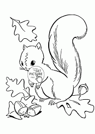 Fall Leaves And Cute Squirrel Coloring Pages For Kids Autumn Printables Free Wuppsy Fall Coloring Pictures Squirrel Coloring Page Fall Leaves Coloring Pages