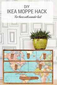 Simple And Brilliant Ikea Moppe Hack With Maps Map Crafts Crafts Diy Furniture