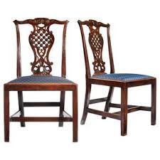 Pair Of Rare Chippendale Period Carved Mahogany Side Chairs Side Chairs Dining Furniture Sets Georgian Furniture