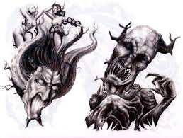 47812 Evil Demon Tattoos6 Jpg 1045 791 Demon Tattoo Evil Tattoos Horror Tattoo
