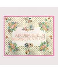 Point de informations sur le modèle : Abecedaire Grille Et Fleurs Kit Point De Croix Le Bonheur Des Dames