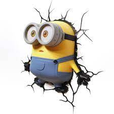 Minions png images free download. Guxen 2 Minions Bob 3d Cartoon Creative Deco Toys Wall Sticker Led Night Light For Children Gifts Kids Bed Led Lamp Lighting Led Night Light Night Lightnight Light For Children Aliexpress